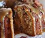 Apple Pecan Cake with Caramel Glaze