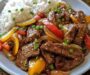 Sizzling Chinese Pepper Steak with Onions