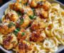 Garlic Butter Chicken Bites with Creamy Parmesan Pasta