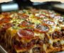 Ultimate Cheesy Pizza Burger Bake