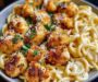 Garlic Butter Chicken Bites with Creamy Parmesan Pasta