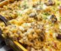 Cheesy Ground Beef and Rice Casserole