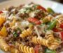 Crockpot Philly Cheesesteak Pasta Casserole