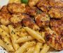 Herb Garlic Chicken Bites with Creamy Cheesy Penne Pasta