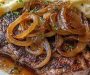 Ribeye Steak with Caramelized Onions and Mashed Potatoes