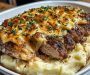 Garlic Parmesan Chicken & Steak Bake with