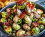 Honey Glazed Roasted Brussels Sprouts with Bacon