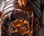 Gooey Chocolate Caramel Turtle Cake Roll 