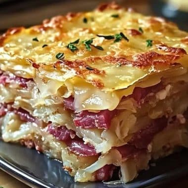 Reuben Bake with Layers of Corned Beef