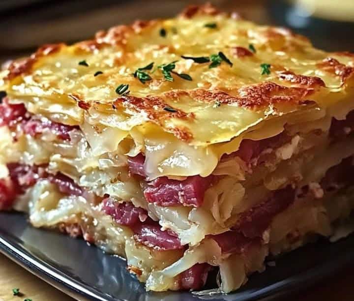 Reuben Bake with Layers of Corned Beef