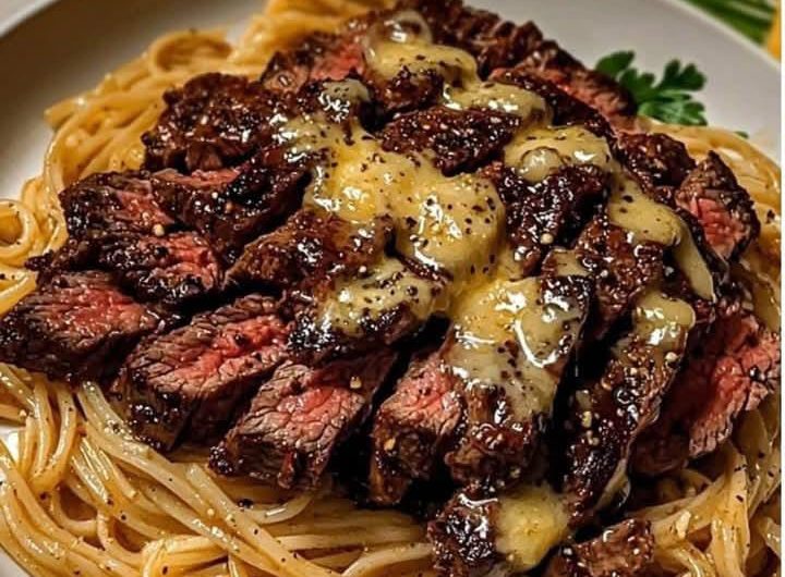 Garlic Butter Steak Lightning Noodles