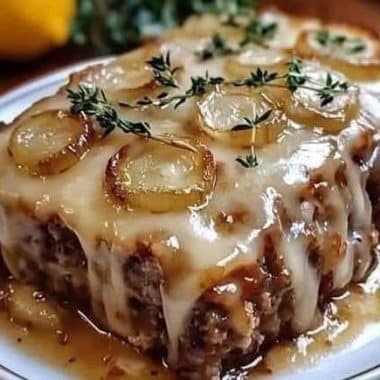 Crockpot French Onion Meatloaf