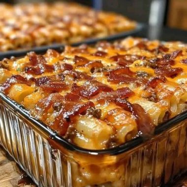 BBQ Bacon Cheeseburger Casserole