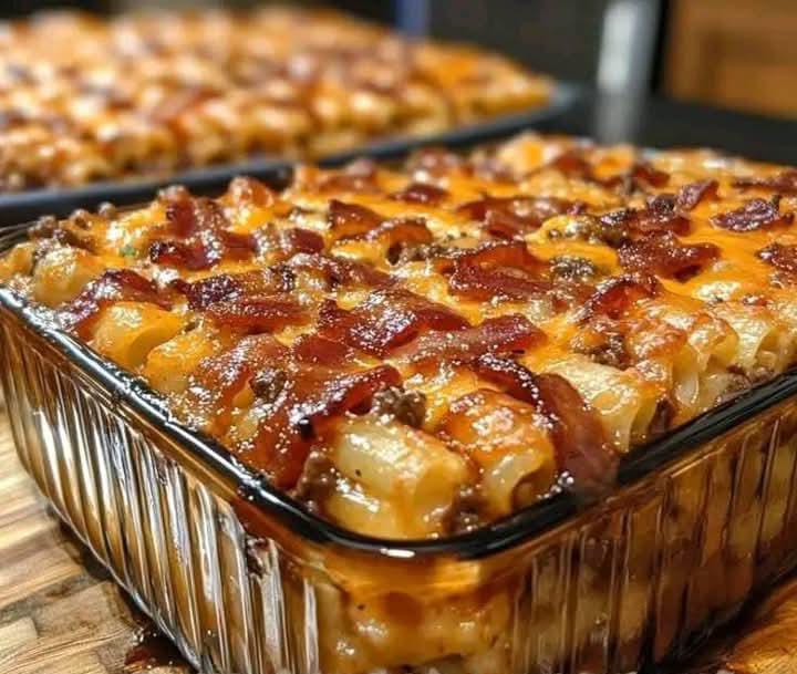 BBQ Bacon Cheeseburger Casserole