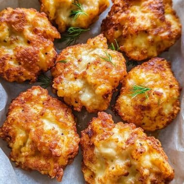 Cheesy Chicken Fritters