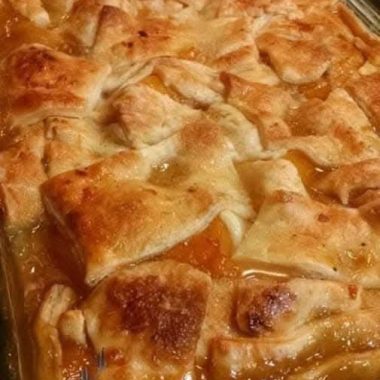 Triple Crust Peach Cobbler