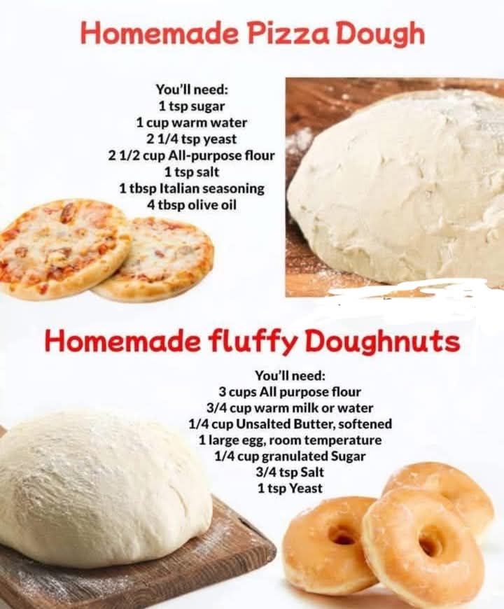 Homemade Pizza and Doughnuts Recipe