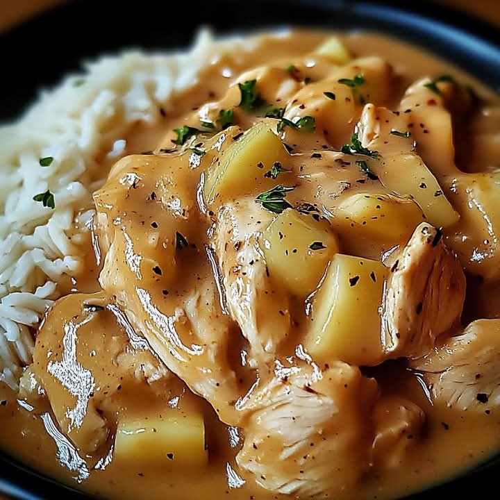 Crockpot Chicken with Creamy Mushroom Gravy