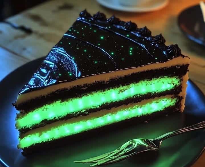 Glow-in-the-Dark Moonlit Cake
