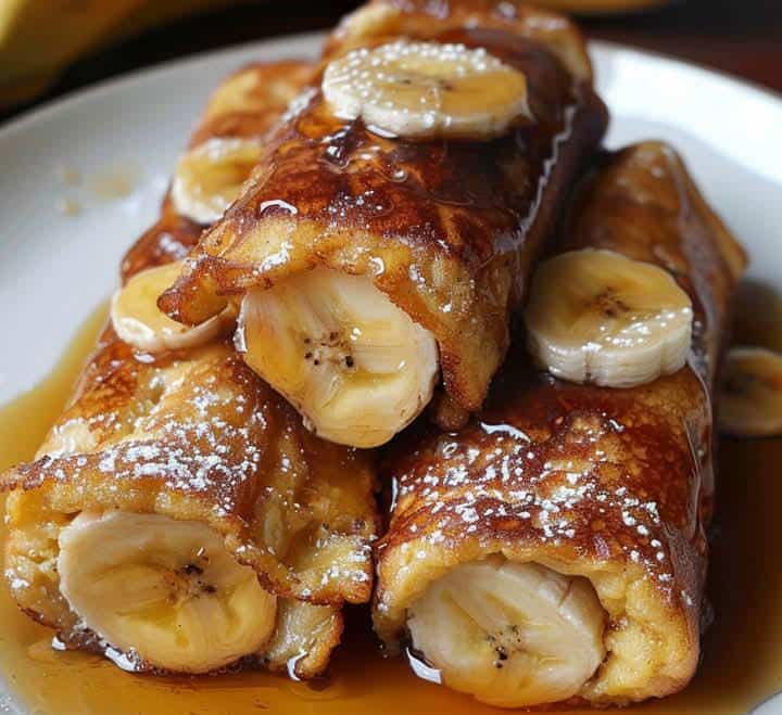 Banana French Toast Roll-Ups