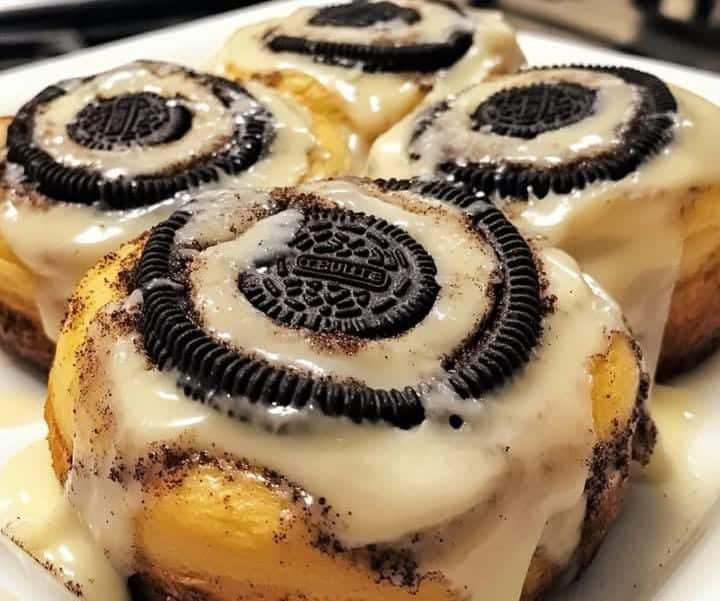 Oreo Stuffed Cinnamon Rolls