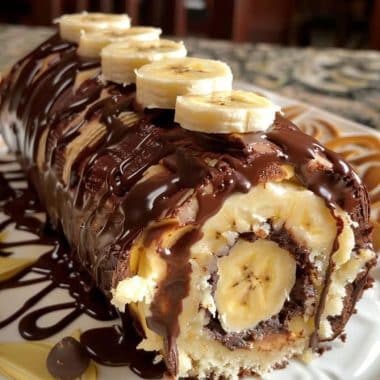 Luscious Banana Chocolate Dream Roll