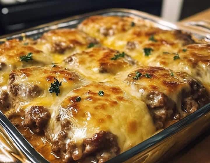 Homemade Amish Hamburger Steak Bake