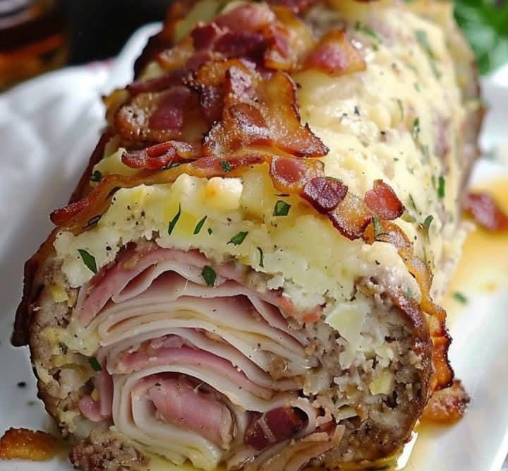 Meatloaf Filled with Mashed Potatoes