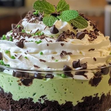 St Patricks Day Brownie Trifle