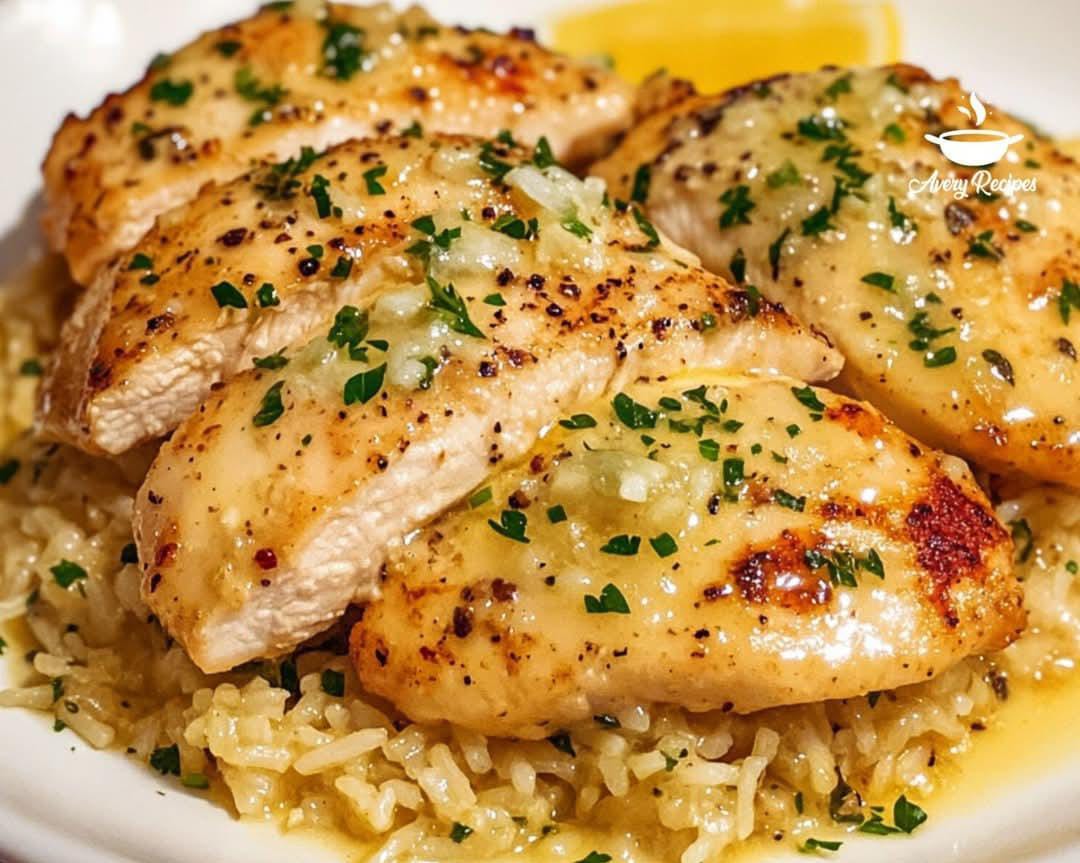Chicken Scampi with Garlic Parmesan Rice