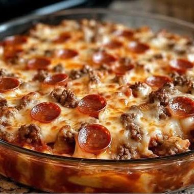Meat Lovers Pizza Casserole