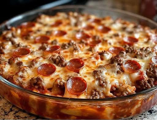 Meat Lovers Pizza Casserole