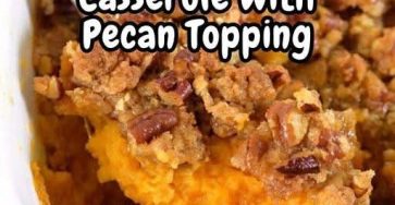 Sweet Potato Casserole with Pecan Topping
